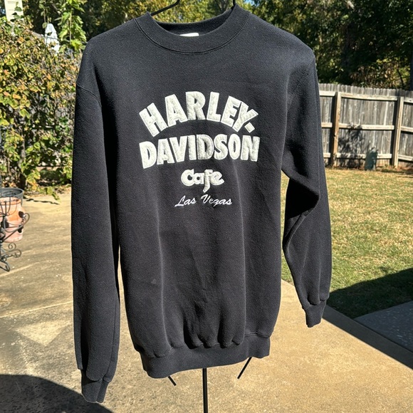 トップス 00's Harley-Davidson cafe print sweat 00's Harley-Davidson cafe print sweat Harley Davidson
